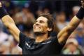 Rafael Nadal raced to a third US Open title and 16th Grand Slam crown on Sunday with a 6-3, 6- 3, 6-4 rout of South African giant Kevin Anderson. - Sakshi Post