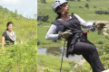 Amrapali at Devunur on Friday; trekking Pandavula Gutta earlier this year Amrapali at Devunur on Friday; trekking Pandavula Gutta earlier this year - Sakshi Post