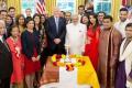 Donald Trump celebrated Diwali in Oval Office of the White House along with senior Indian-American members of the administration - Sakshi Post