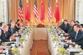 The two leaders met at the Great Hall of the People in Beijing - Sakshi Post