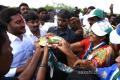 Leader of Opposition in AP Assembly YS Jagan Mohan Reddy receiving a traditional welcome during the Day 3 Praja Sankalpa Yatra, on Wednesday. Leader of Opposition in AP Assembly YS Jagan Mohan Reddy receiving a traditional welcome during the Day 3 Praja Sankalpa Yatra, on Wednesday. - Sakshi Post