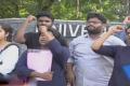 Students stage a protest dharna on the campus - Sakshi Post