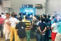 The agitated passengers created ruckus in the boarding area - Sakshi Post