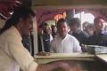 Rahul Gandhi at a pav bhaji stall in Tarapur, Gujarat, on Friday. - Sakshi Post