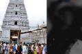 Vemulawada temple (file photo); victim’s body in a pool of blood - Sakshi Post