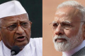 Anna Hazare and  Prime Minister Narendra Modi - Sakshi Post