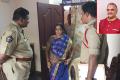 Police talking to Surya Kumari, wife of Siddanthi Veerabhadra Rao (inset) - Sakshi Post