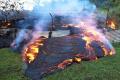 The volcano erupted Sunday, spewing a river of lava and plumes of smoke almost 6 miles into the air The volcano erupted Sunday, spewing a river of lava and plumes of smoke almost 6 miles into the air - Sakshi Post
