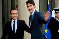 French President Emmanuel Macron and Canadian Prime Minister Justin Trudeau - Sakshi Post