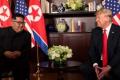 North Korean leader Kim Jong Un and President Donald Trump in Singapore - Sakshi Post