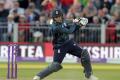 Englands Jos Buttler hits the winning boundry against Australia, during their One Day International (ODI) cricket match at the Emirates Riverside in Chester-le-Street, England, Thursday June 21, 2018 - Sakshi Post