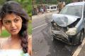Monal Gajjar of Sudigadu fame had a narrow escape from an accident  while she was returning home to Ahmedabad from Udaipur - Sakshi Post