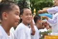 The Thai boys prepared for their ordinations on Tuesday with ceremonies that included shaving their heads - Sakshi Post