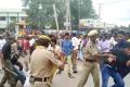 Police driving away protesters near CM meeting venue - Sakshi Post