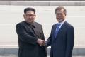 Kim Jong-un and Moon Jae-in - Sakshi Post