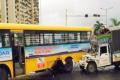 Driver of both the bus and the truck have sustained serious injuries, while some students have sustained minor injuries, a police official said. - Sakshi Post