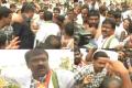 Congress cadre protesting for their leaders candidature in the list - Sakshi Post