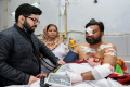 An injured victim being treated at a hospital in Amritsar after two men on a motorcycle reportedly threw a grenade at the Nirankari Bhawan in Amritsar - Sakshi Post