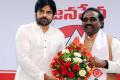 A day after he quit from the ruling TDP in Andhra Pradesh, Former minister Ravela Kishore Babu joined the Jana Sena party Saturday. - Sakshi Post