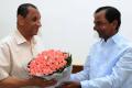 File Photo of Governor ESL Narasimhan with TRS Chief K Chandrasekhar Rao&amp;amp;nbsp; - Sakshi Post