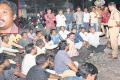 Journalists staged a protest on the road in front of the Machavaram police station - Sakshi Post