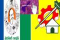 YSRCP and TDP Flags Andhra Pradesh Counting Day - Sakshi Post