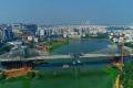 Hyderabad’s first cable suspension bridge on Durgam Cheruvu is in its last stage of construction with only three segments left to be installed in the bridge - Sakshi Post