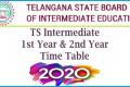 Telangana 1st And 2nd Year Intermediate Exam Time Table 2020 - Sakshi Post