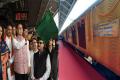 Gujarat Chief Minister Vijay Rupani flagged of second commercial train Tejas Express which runs between Ahmedabad and Mumbai - Sakshi Post