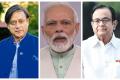 Sashi Tharoor, PM Narendra Modi and P Chidambaram - Sakshi Post