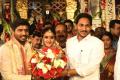 Chief Minister YS Jagan Mohan Reddy attended the wedding of the son of Panyam YSRCP  MLA Katasani Rambhupal Reddy on Wednesday.  - Sakshi Post