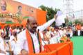 Telangana BJP chief Bandi Sanjay Kumar at a public meeting in Hyderabad on Monday (Photo Credit : @bandisanjay_bjp via Twitter) - Sakshi Post