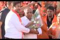 Gujarat chief minister Bhupendra Patel being congratulated by a party worker on Thursday - Sakshi Post