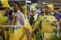 IPL 2023 Epic Moment: MS Dhoni Signs Gavaskar’s Shirt During Lap of Honour  At Chepauk Stadium  - Sakshi Post
