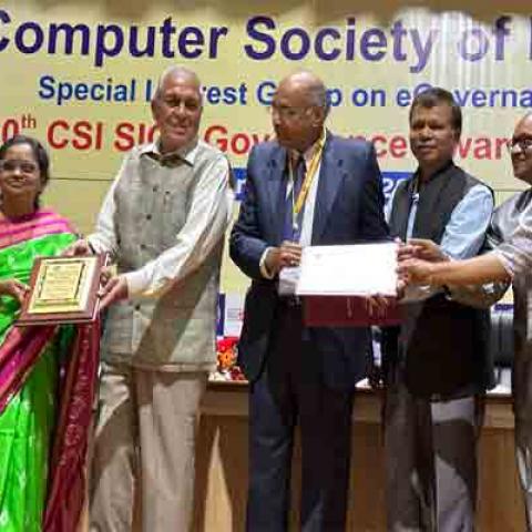 Telangana conferred with the Award of Excellence in State Category - Emerging Technologies for eGovernance at the 20th CSI SIG eGovernance Awards - Vimarsana News