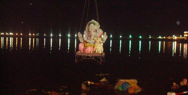 Peaceful Ganesh immersion processions in AP - Sakshi Post
