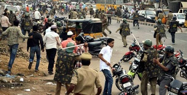 Asaduddin's arrest sparks tension, shutdown in Hyderabad Asaduddin's arrest sparks tension, shutdown in Hyderabad - Sakshi Post