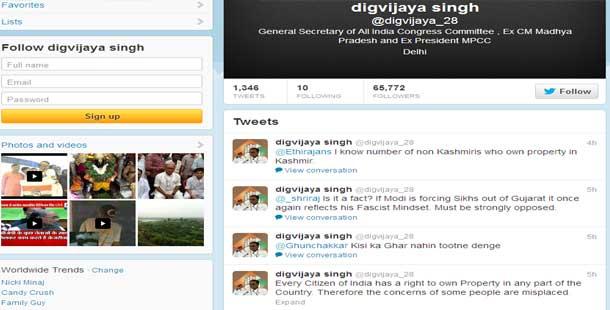 Digvijaya Singh tweets on Telangana - Sakshi Post