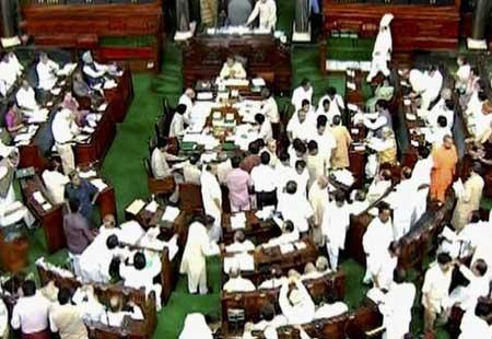Lok Sabha adjourned for day amid uproar over Telangana - Sakshi Post