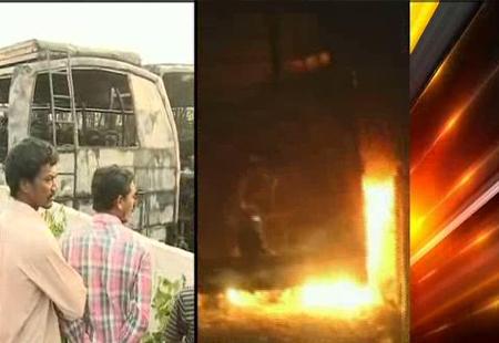 7 buses catch fire in Warangal District - Sakshi Post