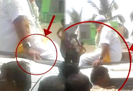 Balayya kicks his assistant during roadshow in Hindupur - Sakshi Post