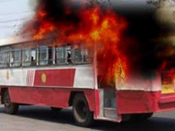 RTC bus catches fire near Mythrivanam - Sakshi Post