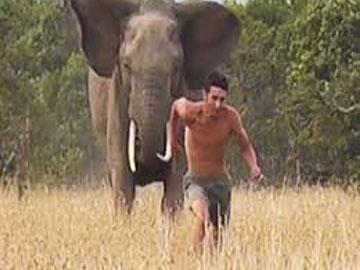 Man taking selfie attacked by elephant in Kerala - Sakshi Post