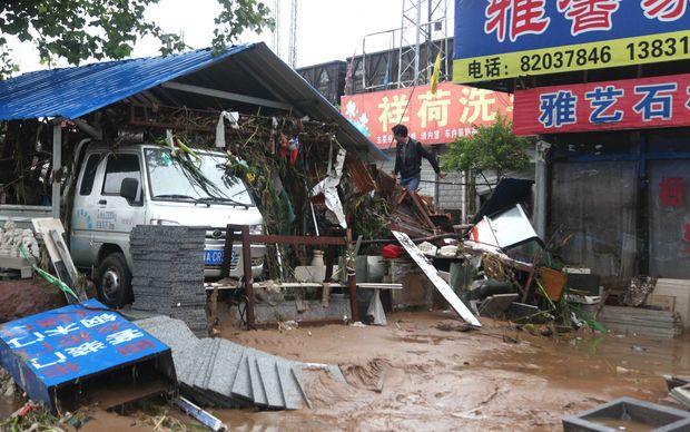 Heavy rains disrupt life in Jingxing County
of Shijiazhuang City, north China’s Hebei Province. &amp;amp;nbsp; - Sakshi Post