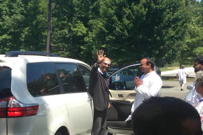 He was welcomed by hordes of fans at the airport. - Sakshi Post