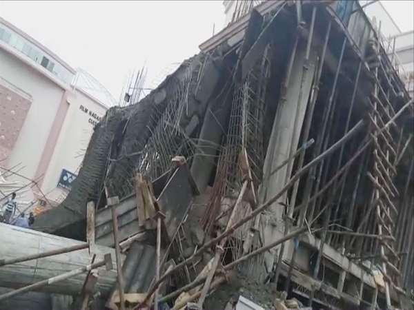 Two migrant workers got killed under the collapsed building which is an an extension of Film Nagar Cultural Club - Sakshi Post