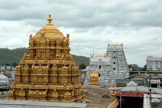 The replica temple of Lord Sri Venkateswara is set-up at PWD Grounds in Vijayawada - Sakshi Post