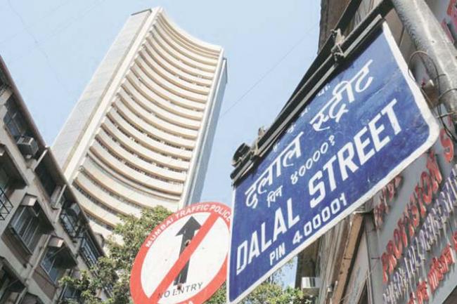 The market benchmark Sensex fell over 97 points and NSE Nifty slipped below the 8,700-mark as investors booked profits after the RBI on Tuesday maintained status quo in its monetary policy review. - Sakshi Post