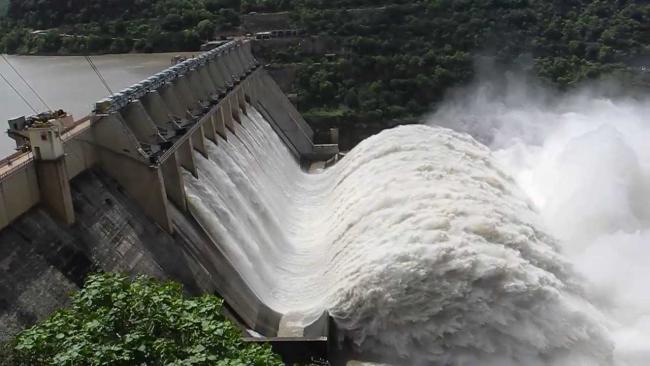 A view of the Srisailam dam. - Sakshi Post