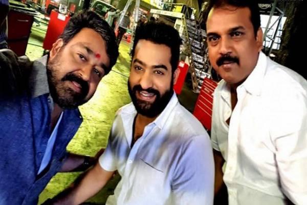 Mohanlal, Jr NTR with director Koratala Siva - Sakshi Post